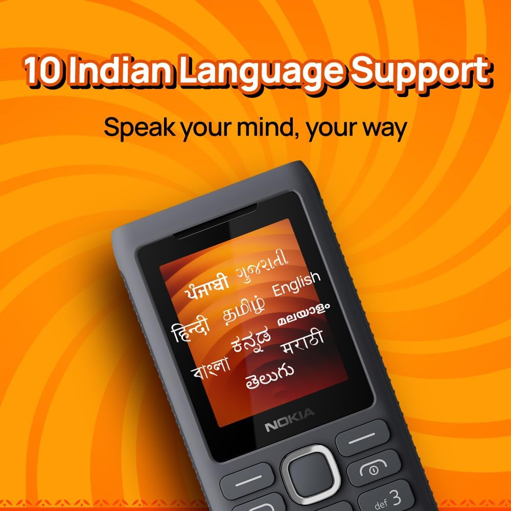 Nokia HMD  110 Power Keypad Phone |Dual SIM, Camera, Long Lasting Battery, Durable Design, Phone Talker, Wireless FM Radio, MP3 Player, MicroSD, 1-Year Local Warranty