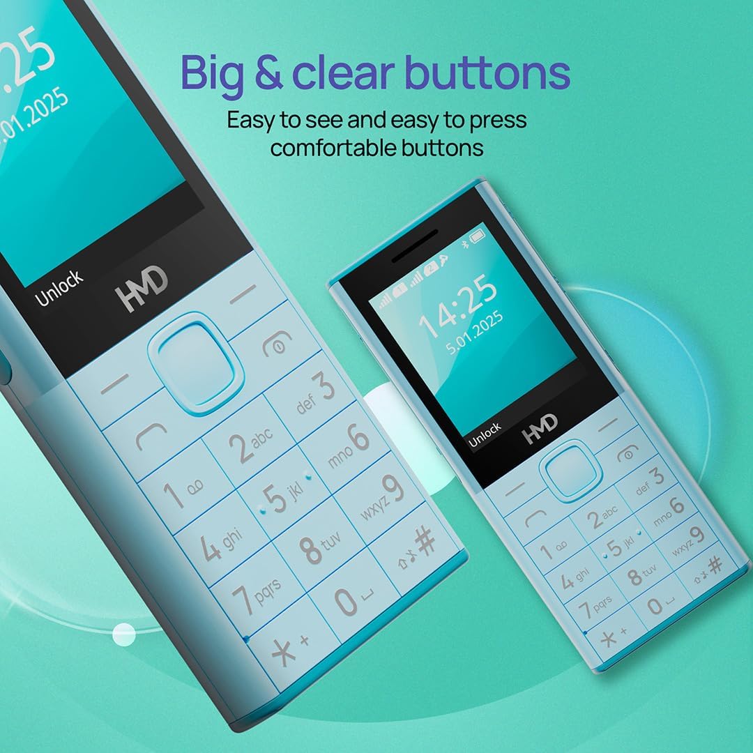 NOKIA HMD 150 Music | Built-in Powerful Loud Speaker & Dedicated Music Buttons | Music Player and Wireless FM Radio | 2500 mAh Battery & Type C Fast Charger | Built-in UPI App with Scan & Pay