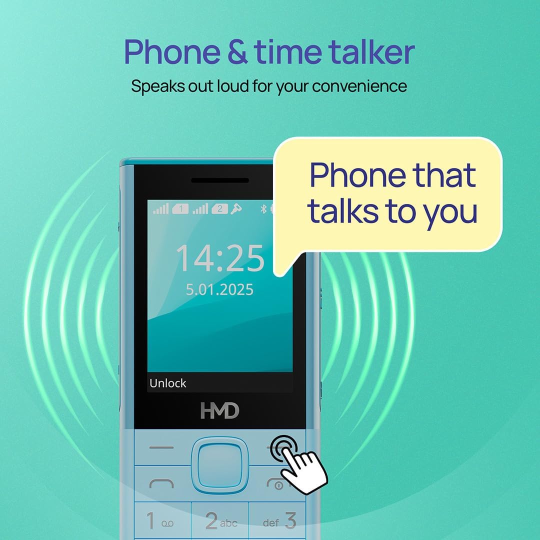 NOKIA HMD 150 Music | Built-in Powerful Loud Speaker & Dedicated Music Buttons | Music Player and Wireless FM Radio | 2500 mAh Battery & Type C Fast Charger | Built-in UPI App with Scan & Pay