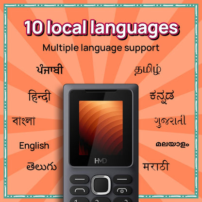 Nokia HMD 100 Keypad Mobile Phone | Dual SIM, Long Lasting Battery, Durable Design, Wireless FM Radio, English Phone Talker, 1-Year Replacement Guarantee