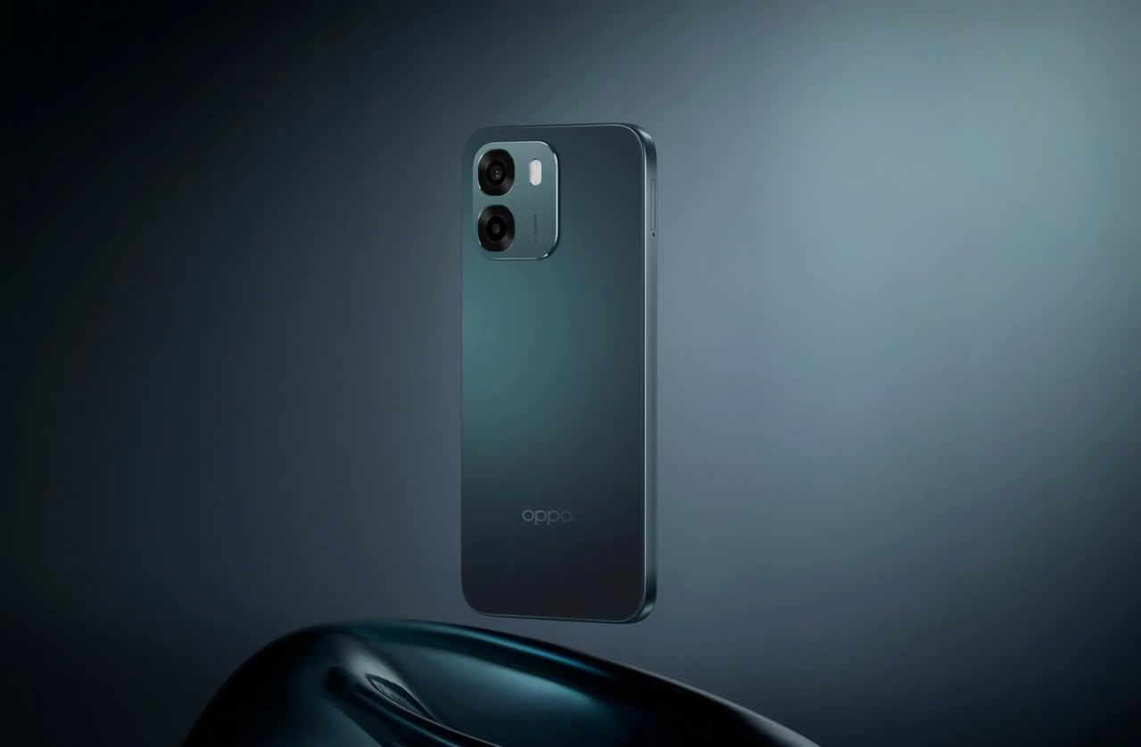 هاتف ذكي OPPO A6 4G بذاكرة 128 جيجابايت و 4 جيجابايت رام، ثنائي الشريحة مفتوح، شاشة HD+ LCD بحجم 6.75 بوصة ومعدل تحديث 120 هرتز، معالج Snapdragon 685، كاميرا مزدوجة 50 ميجابكسل، بطارية تدوم طوال اليوم، ColorOS 15، بصمة إصبع جانبية