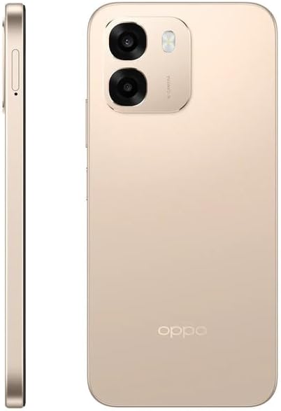 هاتف ذكي OPPO A6 4G بذاكرة 128 جيجابايت و 4 جيجابايت رام، ثنائي الشريحة مفتوح، شاشة HD+ LCD بحجم 6.75 بوصة ومعدل تحديث 120 هرتز، معالج Snapdragon 685، كاميرا مزدوجة 50 ميجابكسل، بطارية تدوم طوال اليوم، ColorOS 15، بصمة إصبع جانبية