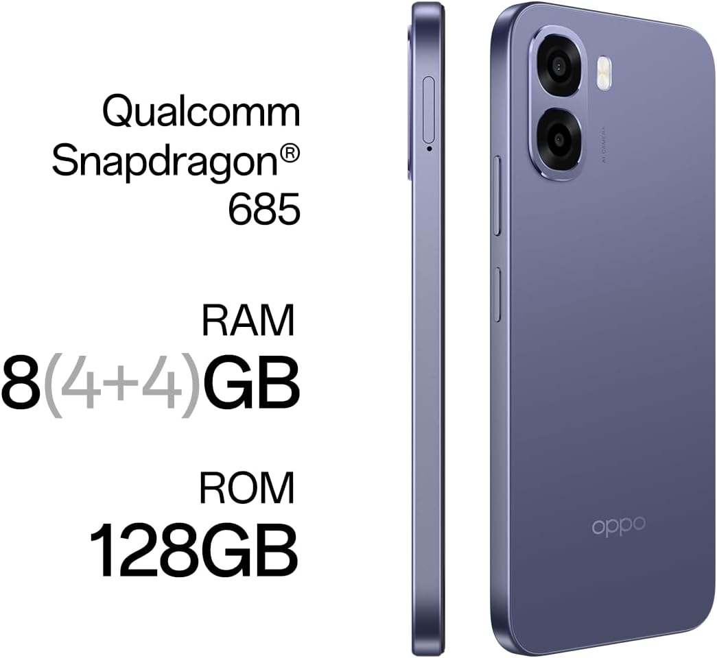 Oppo A6x 4G – هاتف ذكي مجاني مزود بذكاء اصطناعي، بطارية 6100 مللي أمبير، شاشة LCD عالية الدقة 120 هرتز، IP64، كاميرا 13 ميجابكسل، شريحة SIM مزدوجة - ضمان محلي لمدة سنة واحدة