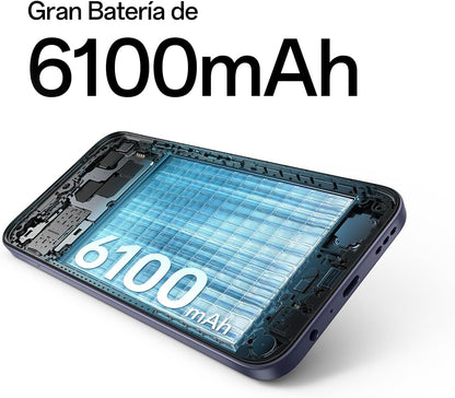 Oppo A6x 4G – هاتف ذكي مجاني مزود بذكاء اصطناعي، بطارية 6100 مللي أمبير، شاشة LCD عالية الدقة 120 هرتز، IP64، كاميرا 13 ميجابكسل، شريحة SIM مزدوجة - ضمان محلي لمدة سنة واحدة