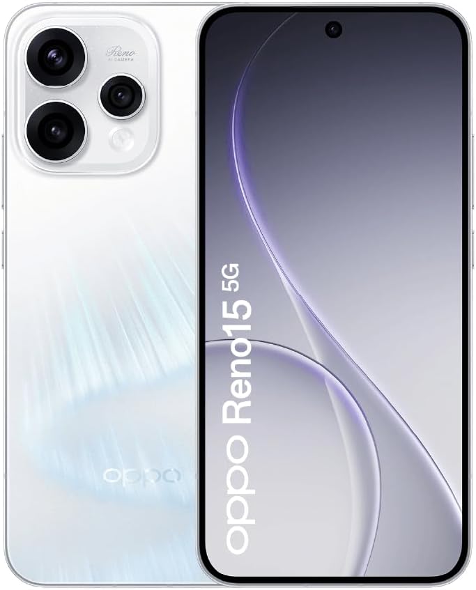 OPPO Reno15 5G 256GB 12GB RAM, Dual SIM, 6.59 Inch AMOLED Display, Snapdragon Processor, 50MP Camera, 6500mAh Battery, 80W Charge, for Photography and Gaming, 1 Year Local Warranty