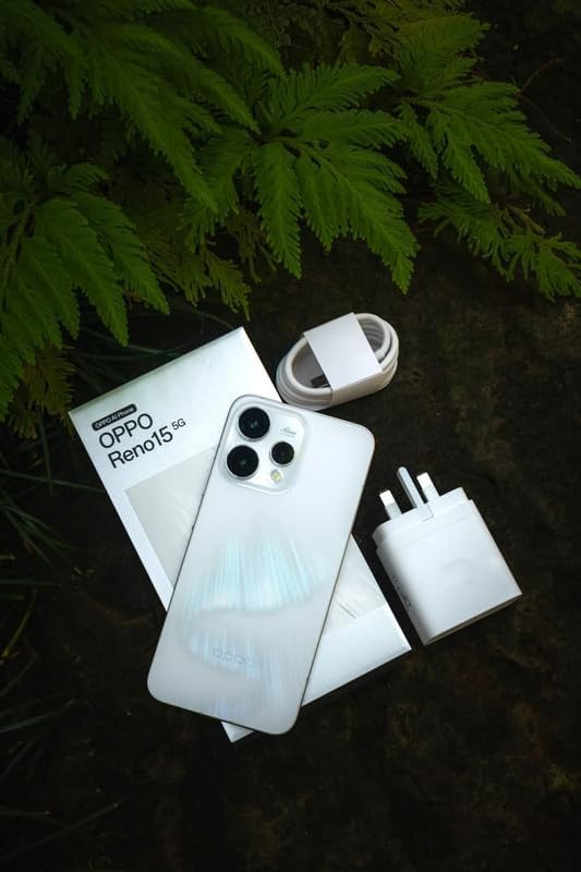 OPPO Reno15 5G 256GB 12GB RAM, Dual SIM, 6.59 Inch AMOLED Display, Snapdragon Processor, 50MP Camera, 6500mAh Battery, 80W Charge, for Photography and Gaming, 1 Year Local Warranty