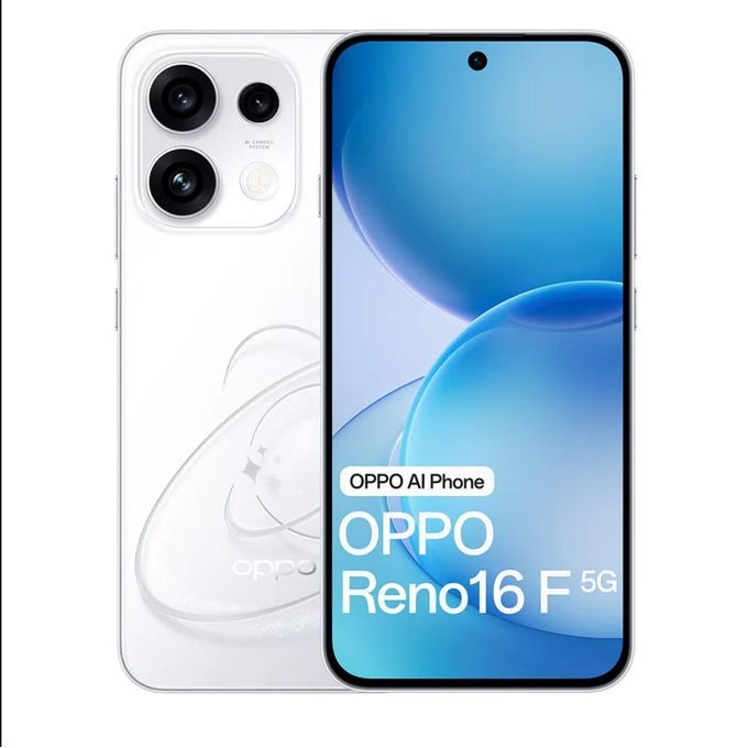 Oppo Reno 16F 5G, Dual SIM, Crystal Guard+AMOLED 6.57 inches Screen,  FHD+, Triple Camera 4K, Battery 7000 mAh - 14 Months Local Warranty