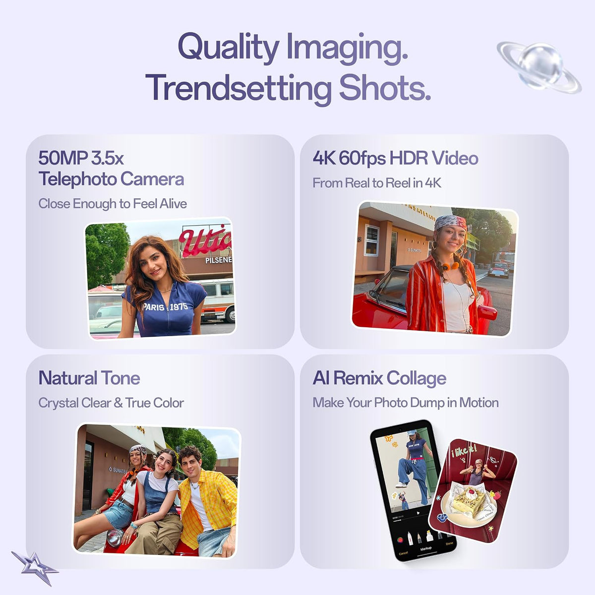 Oppo Reno16 5G (12GB, 256GB) | 50MP 3.5X Telephoto Camera | 4K 60fps HDR Video | AI Remix Collage | Snapdragon 7 Gen 4 | 6700mAh 80W SUPERVOOC | ColorOS 16 | IP69K - 14 Months Local Warranty