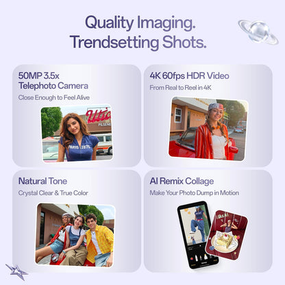Oppo Reno16 5G (12GB, 256GB) | 50MP 3.5X Telephoto Camera | 4K 60fps HDR Video | AI Remix Collage | Snapdragon 7 Gen 4 | 6700mAh 80W SUPERVOOC | ColorOS 16 | IP69K - 14 Months Local Warranty