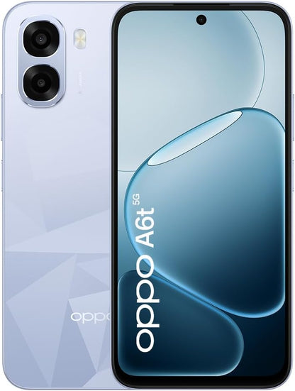 OPPO A6t 5G Smartphone, 128GB 6GB RAM, Dual SIM, 6.75 Inch HD+ LCD 120Hz Display, 50MP AI Camera, AI Photography, All-Day Battery, NFC, Side Fingerprint  - 1 YEAR LOCAL WARRANTY