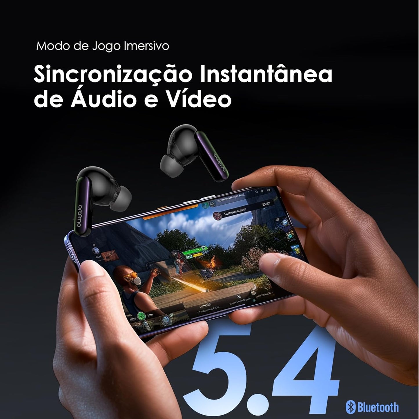 Oraimo SpaceBuds Hybrid ANC True Wireless Earbuds OTW-630 Customized Voice Prompt, 40-Hr Long Playtime, Case Input: Type-C, Waterproof: IPX4, Space Grey - 12 Month Warranty