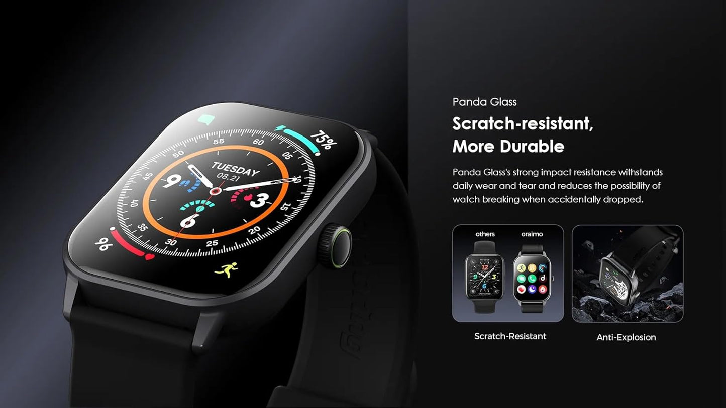 Oraimo OSW-805 Watch 5 Smart Watch with 2.01 inch HD Panda Glass Screen and 1ATM Water Resistance