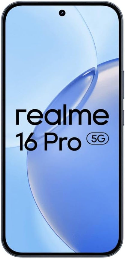 Realme 16 Pro 5G Unlocked Smartphone 12+256GB, 144Hz AMOLED Display, 7000mAh Battery, 80W SuperVOOC, 50+200MP Camera, MediaTek Dimensity 7300 Max 5G Chipset, IP69