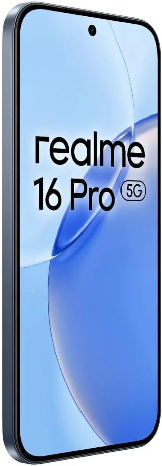 Realme 16 Pro 5G Unlocked Smartphone 12+256GB, 144Hz AMOLED Display, 7000mAh Battery, 80W SuperVOOC, 50+200MP Camera, MediaTek Dimensity 7300 Max 5G Chipset, IP69