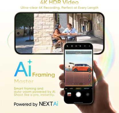 Realme 16 Pro 5G Unlocked Smartphone 12+256GB, 144Hz AMOLED Display, 7000mAh Battery, 80W SuperVOOC, 50+200MP Camera, MediaTek Dimensity 7300 Max 5G Chipset, IP69