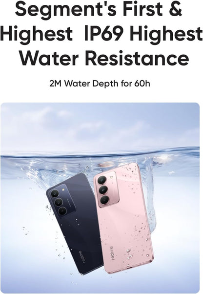 Realme C75x 4G Smartphone, 8GB RAM 256GB, 6.67" 120Hz Display, 50MP Camera, 5600mAh, Android 15, IP68 Rugged, 45W Fast Charge, 12-Month Warranty, Middle East Version