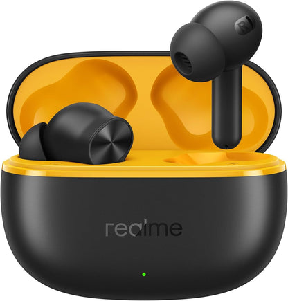 Realme Buds T200 Lite Bluetooth in Ear Earbuds, 4 Mic, AI ENC for Chamadas, 48 Hours of playback Total com carregamento rápido e jogos de baixa latência TWS