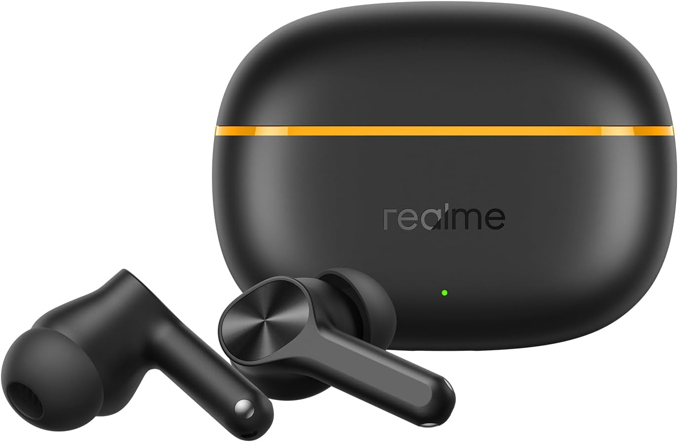 Realme Buds T200 Lite Bluetooth in Ear Earbuds, 4 Mic, AI ENC for Chamadas, 48 Hours of playback Total com carregamento rápido e jogos de baixa latência TWS