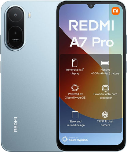 Xiaomi Redmi A7 Pro Smartphone 4G, Battery 6000mAh Octa-Core Processor, 13MP AI Dual Camera, 6.9" 120Hz Display, Mist Blue| 18 Month manufacturer warranty