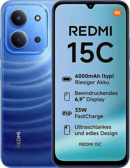 Xiaomi Redmi 15C Smartphone from 8 + 256 GB, Screen of 6.9 Inch 120 Hz, MediaTek Helio G81-Ultr, Camera from 50MP, Charger Included | 18 Month Local warranty