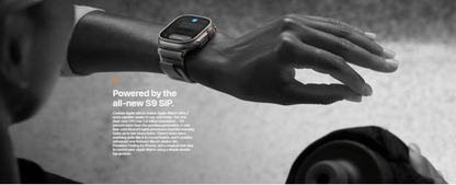 Apple Watch Ultra 2 [GPS + Cellular 49mm], Titanium Case & Blue Ocean Band One Size. Fitness Tracker, GPS, Bright Retina