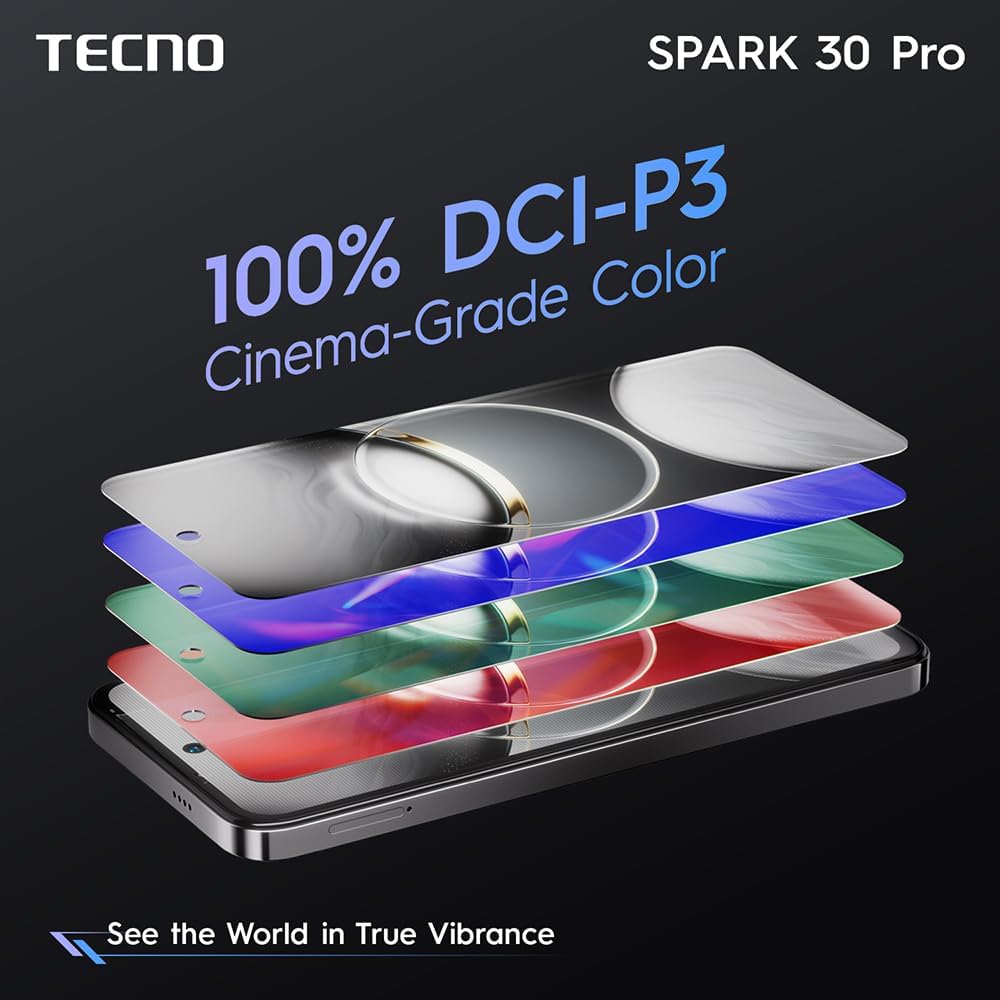 Tecno Spark 30 Pro 8GB+8GB 256GB, 6.8" 120Hz Paper-Like Display, AI Features, 5010mAh Battery 1 Year Local Warranty