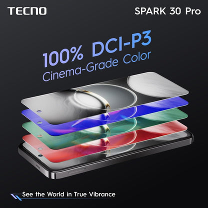 Tecno Spark 30 Pro 8GB+8GB 256GB, 6.8" 120Hz Paper-Like Display, AI Features, 5010mAh Battery 1 Year Local Warranty