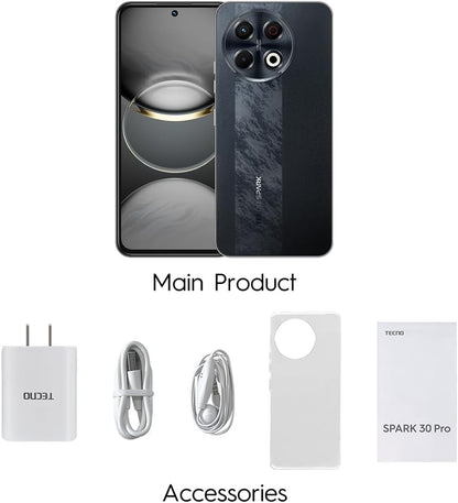 Tecno Spark 30 Pro 8GB+8GB 256GB, 6.8" 120Hz Paper-Like Display, AI Features, 5010mAh Battery 1 Year Local Warranty