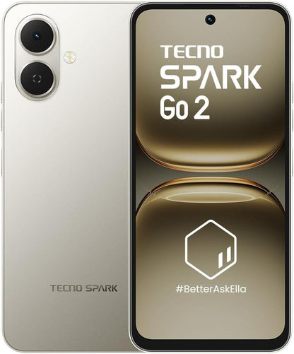 TECNO Spark GO 2 (3GB+64GB) | Segment 1st IP64 SGS Certified | Segment's 1st AI with Indian Languages | Segment's 1st No Network Communications* | 120Hz Display | 5000mAh Battery