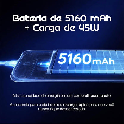 Tecno SPARK Slim 5G 256GB 8GB+8GB Ram,  MediaTek Helio G200, 5160mAh Battery,6.78-inch 3D AMOLED display with 144Hz refresh rate and 1.5K resolution (1 Year Local Warranty)