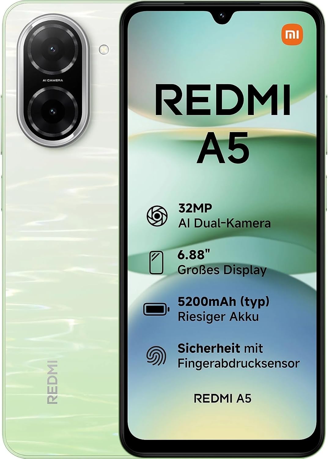 Xiaomi Redmi A5 Smartphone 4GB + 128GB, Battery 5200mAh Octa-Core Processor, 32MP Al Dual Camera, 6.88 Inch Display | 18 Month manufacturer warranty