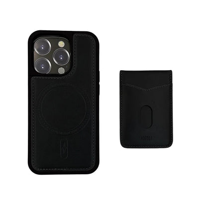DDU Leather Magnetic Phone Cover with Detachable Card Holder for iPhone