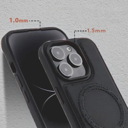 DDU Leather Magnetic Phone Cover with Detachable Card Holder for iPhone