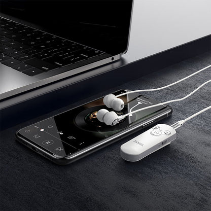 Hoco E52 Euphony Wireless Bluetooth Audio Receiver with Earphone and Microphone - Black