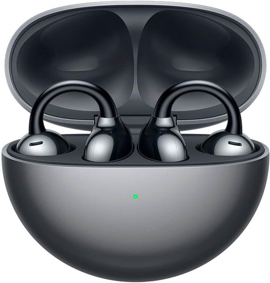 HUAWEI FreeClip Wireless Bluetooth Earphones, Futuristic Aesthetic Design, Feather - like Wearing, Open - ear Listening, Long Battery Life, iOS and Android, IP54 Water - and Dust - resistant, Black