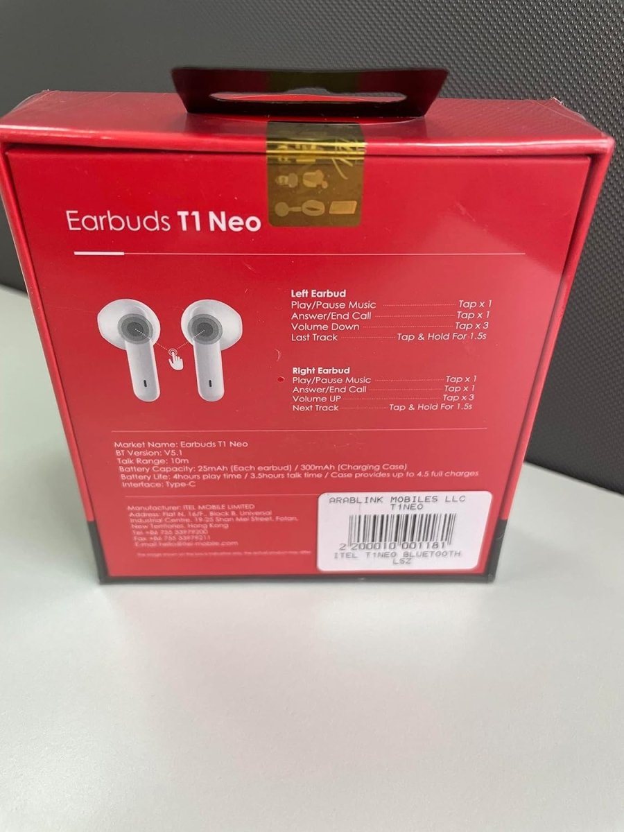 Itel T1 Neo Earbuds - White