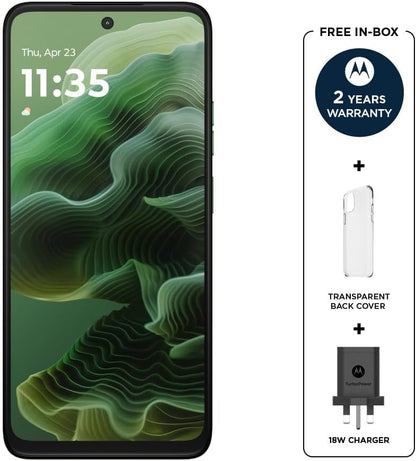 Motorola Moto g35 5G 8GB RAM 256GB UFS 2.2 Android 14 LCD Smartphone, Leaf Green (Pack include charger and cover) 2 Years Warranty