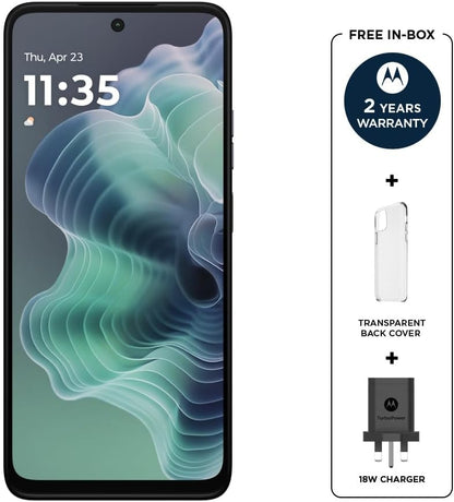 Motorola Moto g35 5G 8GB RAM 256GB UFS 2.2 Android 14 LCD Smartphone, Midnight Black (Pack include charger and cover) 2 Years Warranty
