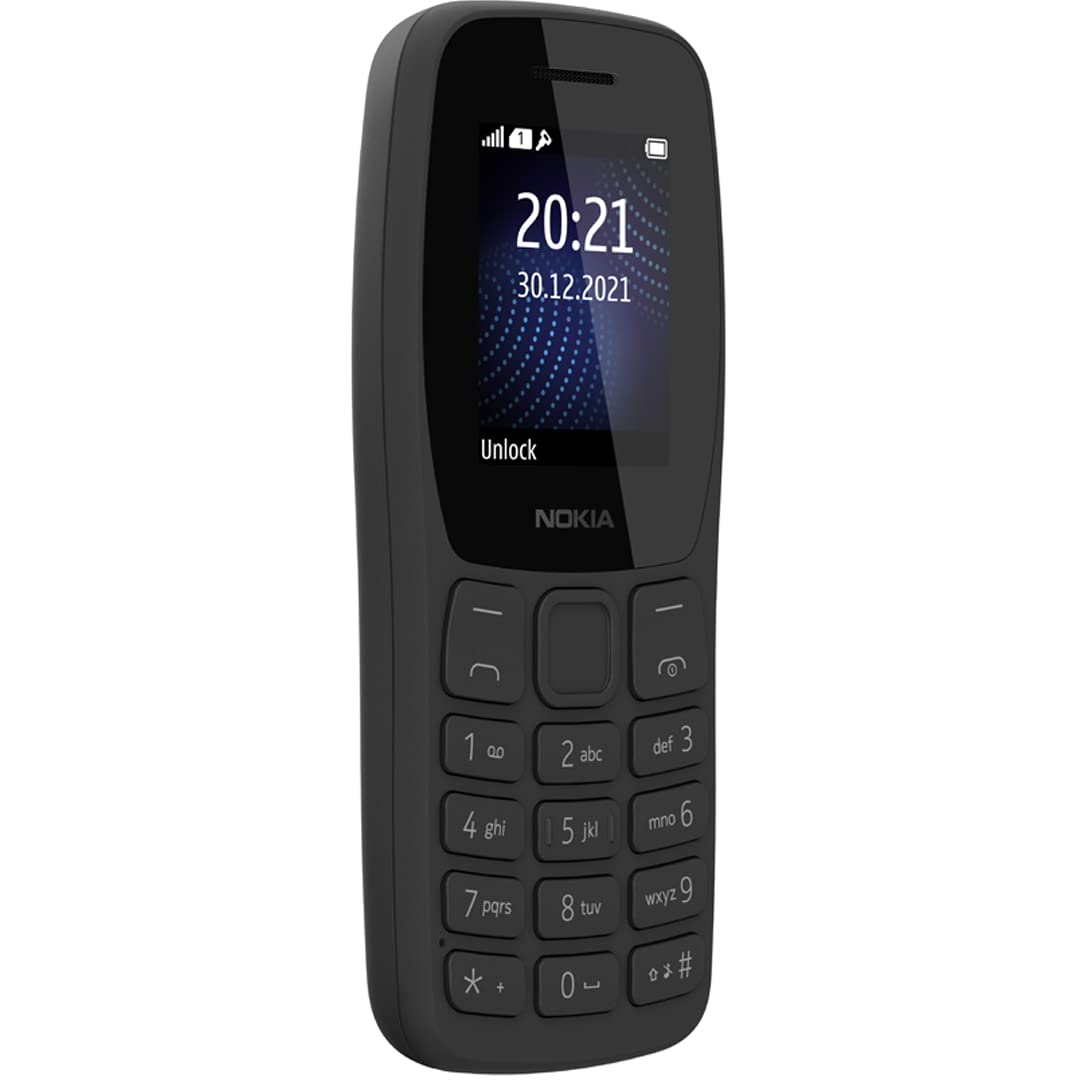Nokia 105 Classic | Single Sim Keypad Phone with Built - in UPI Payments, Long - Lasting Battery, Wireless FM Radio, Charger in - Box