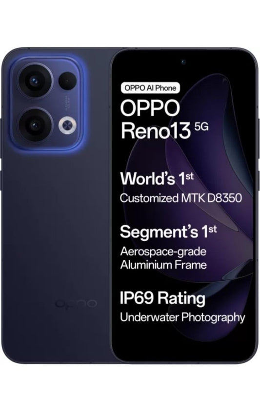 Oppo Reno13 5G (Luminous Blue, 256 GB) (12 GB RAM) Egyptian Version (Local Warranty)