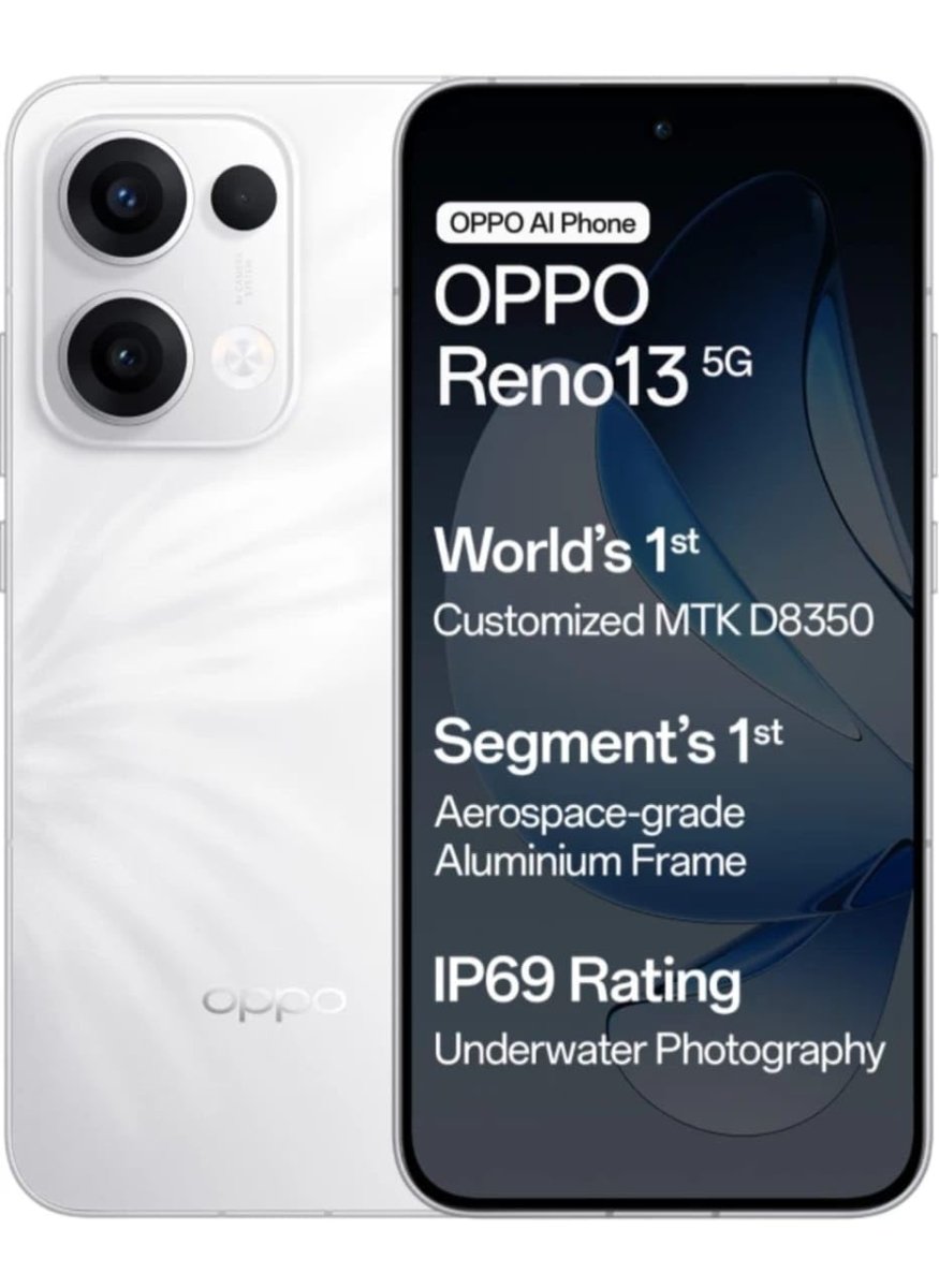 Oppo Reno13 5G (Luminous Blue, 256 GB) (12 GB RAM) Egyptian Version (Local Warranty)