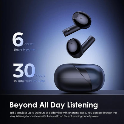 Oraimo Riff 2 TWS Earbuds with ENC Quad Mic,30Hr Playtime,Custom EQ Modes,IPX4,BT 5.3 Bluetooth Headset