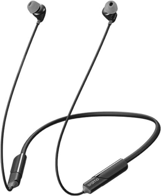 Oraimo Shark 4 Bluetooth Neckband Wireless in Ear Earphones Deep Bass,20Hrs Playtime,ASAP Charge,ENC Tech,Low - Latency Ergonomic Neckband, Sweat - Resistant Magnetic Earbuds, Dual Pairing