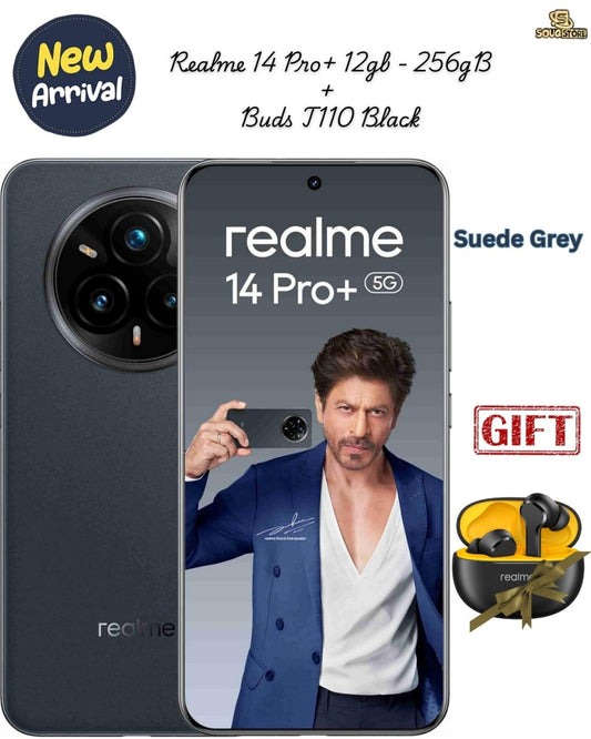 Realme 14 Pro+ 5G ( 12GB RAM, 256GB Storage) | 6.83" Curved AMOLED Display | 50MP Sony IMX896 OIS + 50MP Periscope Rear Cam | 6000mAh Battery | Snapdragon 7s Gen 3 Processor | 80W SUPERVOOC (Local Warranty) With Gift Buds T110ENC