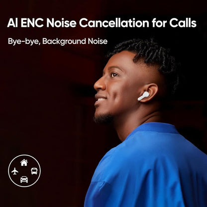 realme True Wireless Buds T110, 10mm Dynamic Bass Driver, AI ENC Noise Cancellation Headphones, Local Warranty