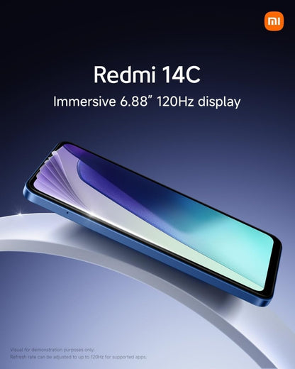 Redmi14C MediaTek Helio G81 - Ultra | 50MP AI dual camera 6.88 - inch 5160mAh battery 150% volume boost | 18 month manufacturer warranty