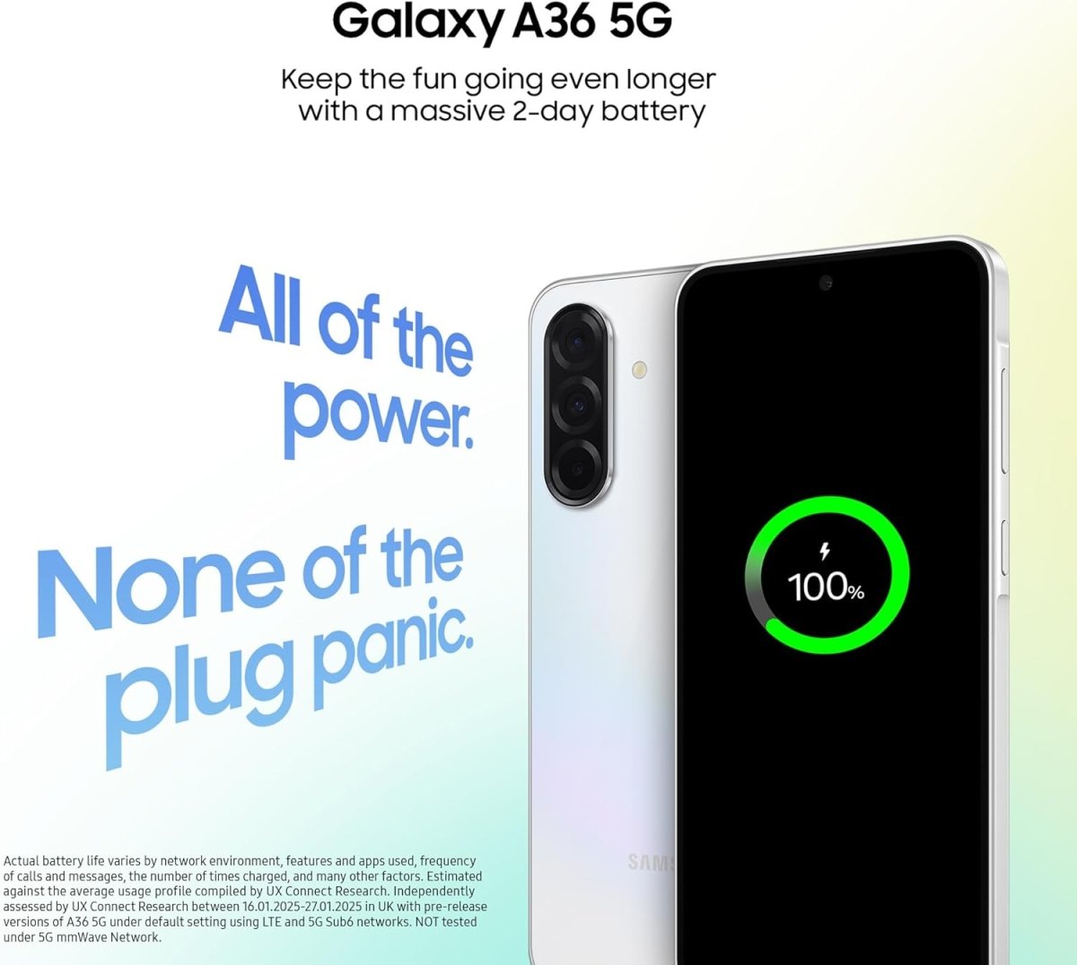 Samsung Galaxy A36 5G Smartphone, Awesome Intelligence, 8GB RAM, 128GB Storage, 50MP Camera, Awesome AI, 1 Year Manufacturer Extended Warranty