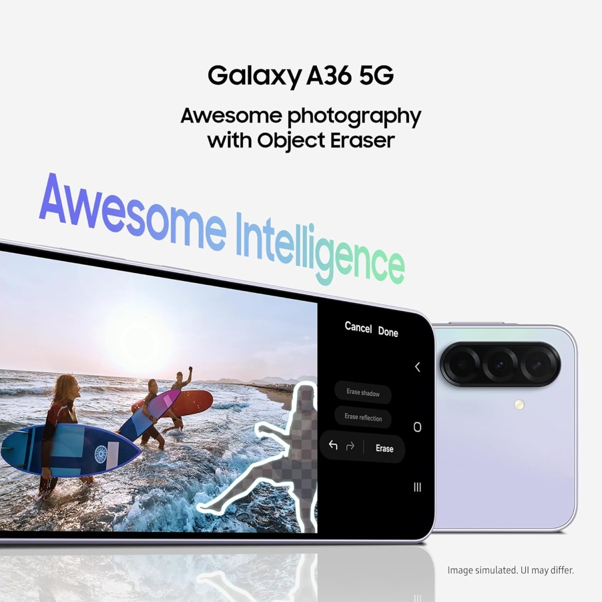 Samsung Galaxy A36 5G Smartphone, Awesome Intelligence, 8GB RAM, 128GB Storage, 50MP Camera, Awesome AI, 1 Year Manufacturer Extended Warranty