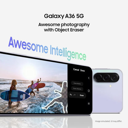 Samsung Galaxy A36 5G Smartphone, Awesome Intelligence, 8GB RAM, 128GB Storage, 50MP Camera, Awesome AI, 1 Year Manufacturer Extended Warranty