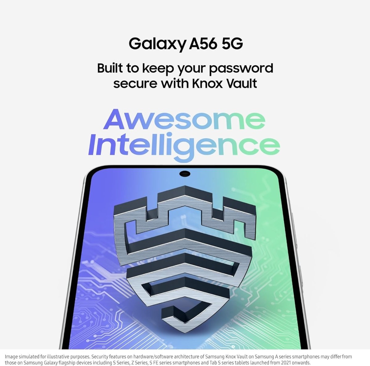 Samsung Galaxy A56 5G Smartphone, Awesome Intelligence, 8GB RAM, 128GB Memory Storage, 50MP Camera, Awesome Graphite, 1 Year Manufacturer Warranty